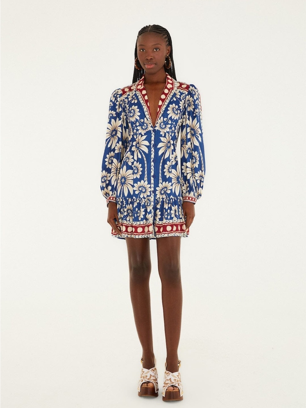 Farm Rio: Blue Luna Lenzing Ecovero Viscose Mini Dress - Picture 5 of 11